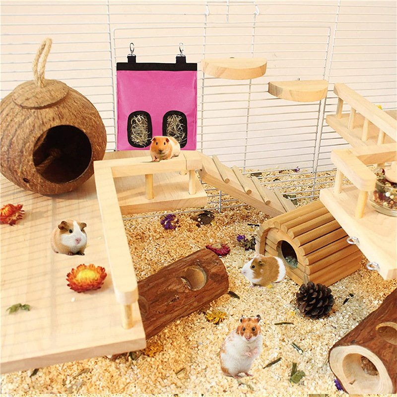 Rabbit Hay Bag Hay Storage Bag Rabbit Grass Feeder - Image 5